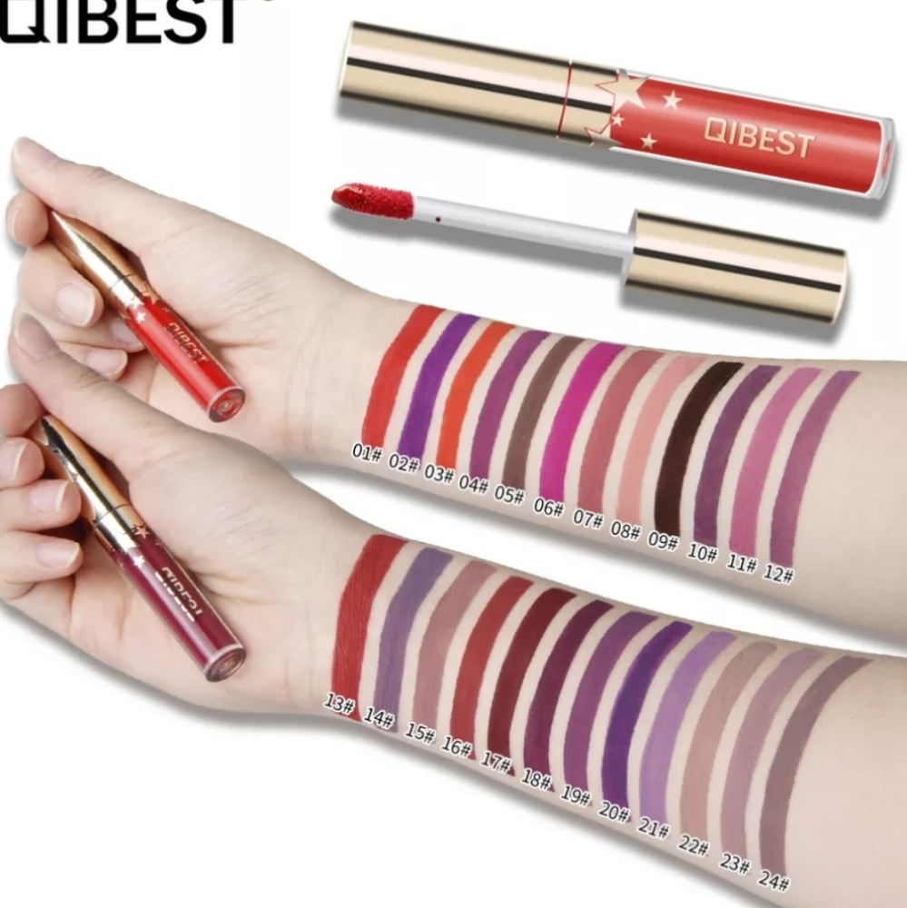 Nude Peach Liquid Matte Waterproof Lipstic - Picture 2 of 6